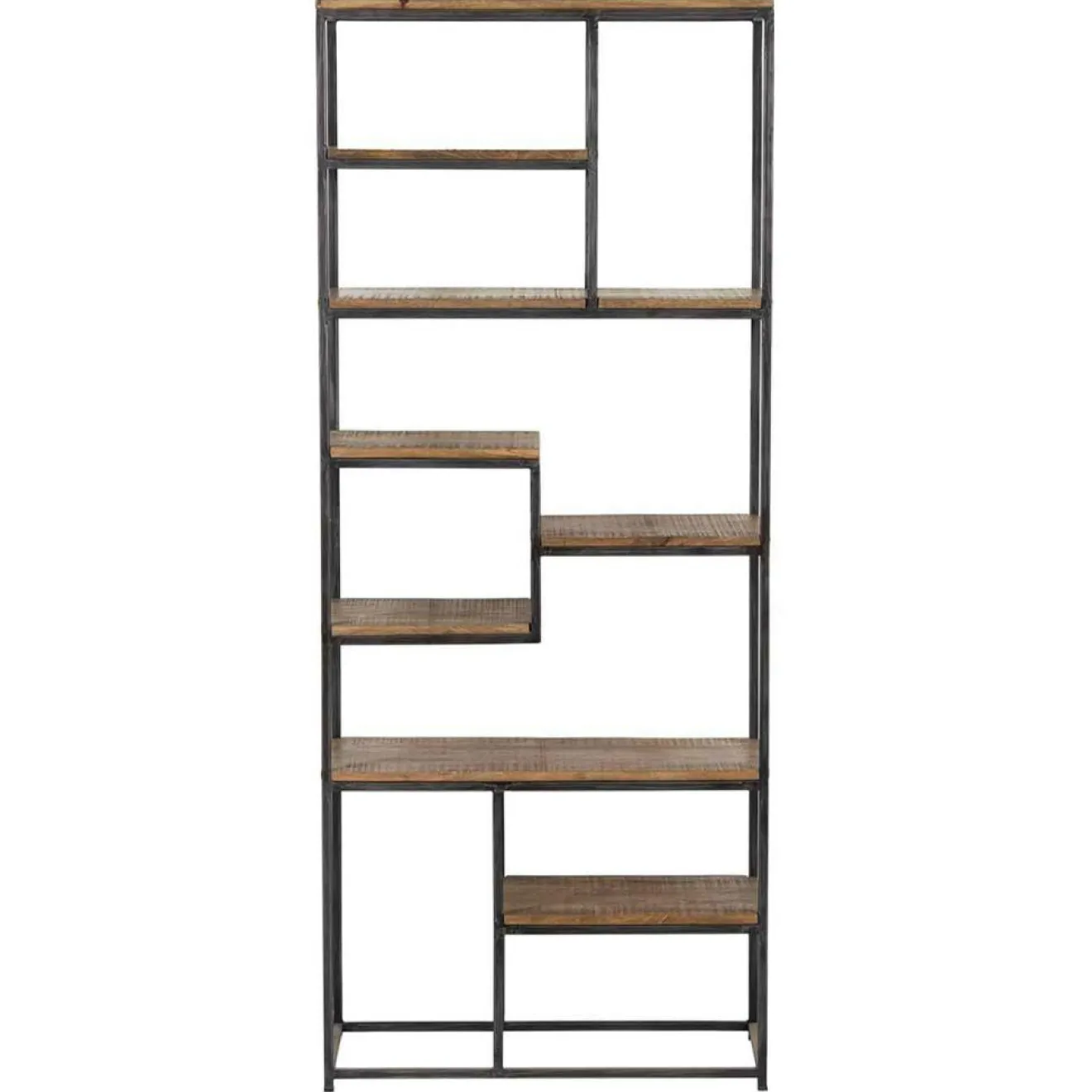 Bois & Chiffons Etagere 7 niveaux manguier stockholm naturel ciré - 70x35x170 cm