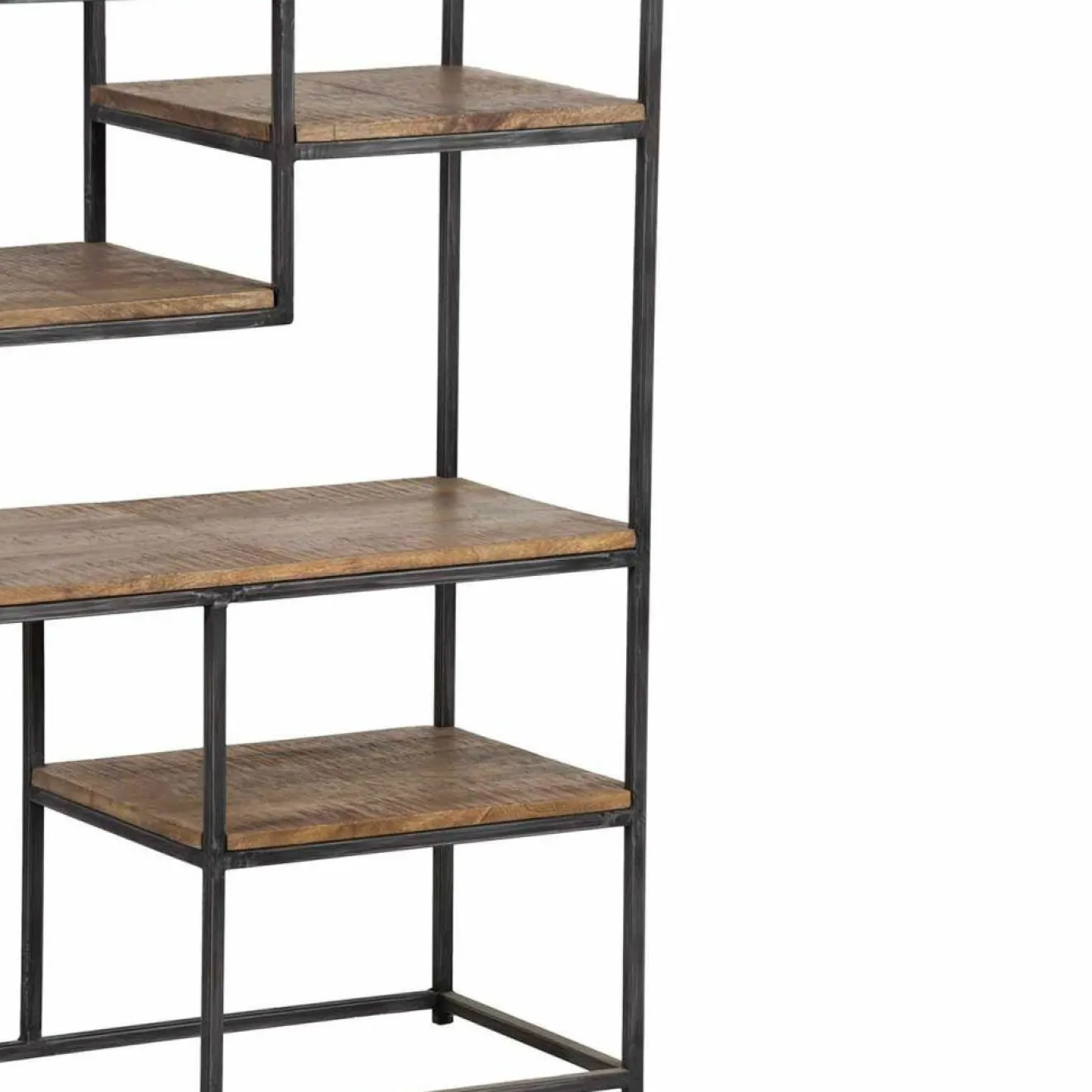 Bois & Chiffons Etagere 7 niveaux manguier stockholm naturel ciré - 70x35x170 cm
