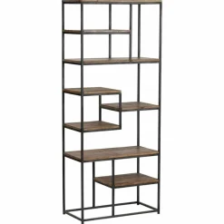 Bois & Chiffons Etagere 7 niveaux manguier stockholm naturel ciré - 70x35x170 cm