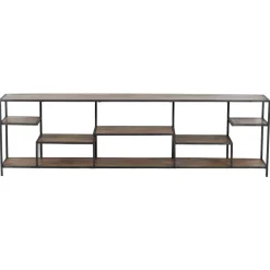 Bois & Chiffons Etagere basse industrielle manguier stockholm naturel ciré - 210x35x60 cm