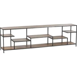 Bois & Chiffons Etagere basse industrielle manguier stockholm naturel ciré - 210x35x60 cm