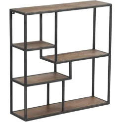 Outlet Bois & Chiffons Etagere destructurée bois manguier stockholm naturel ciré - 77x22x79 cm