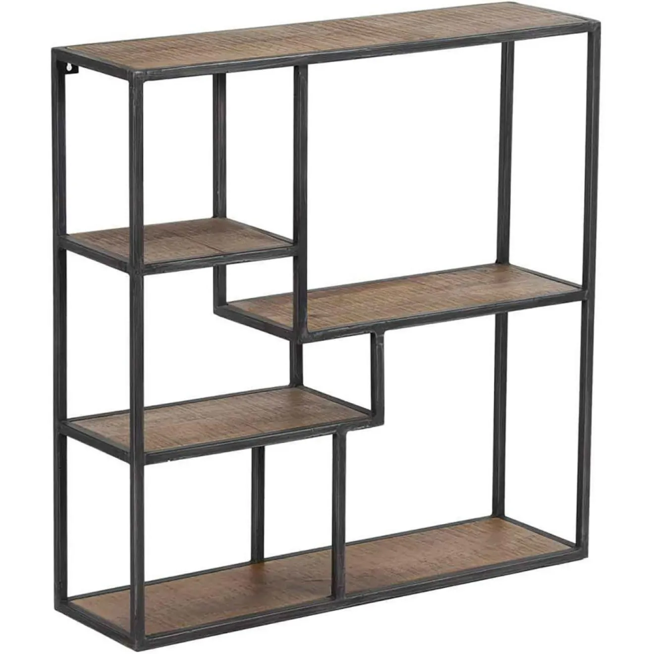 Outlet Bois & Chiffons Etagere destructurée bois manguier stockholm naturel ciré - 77x22x79 cm