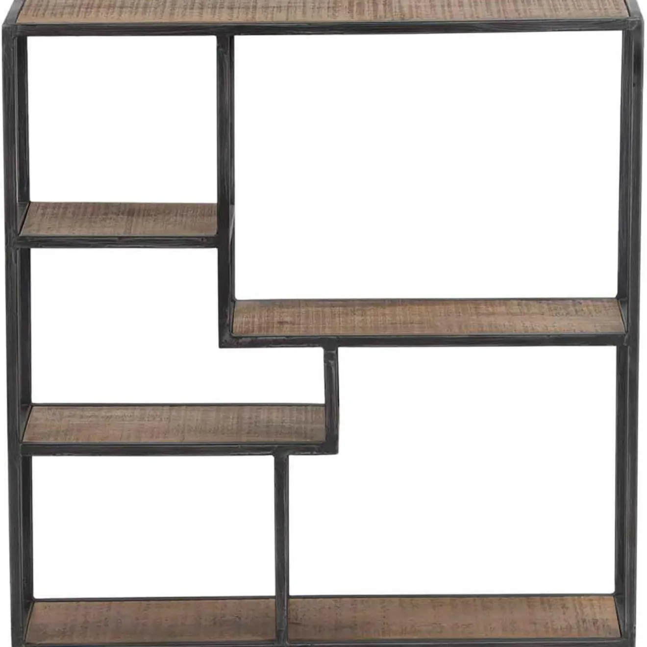 Outlet Bois & Chiffons Etagere destructurée bois manguier stockholm naturel ciré - 77x22x79 cm