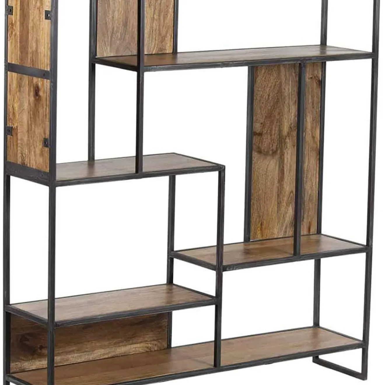 Best Bois & Chiffons Etagere destructurée manguier stockholm naturel ciré - 110x25x125 cm