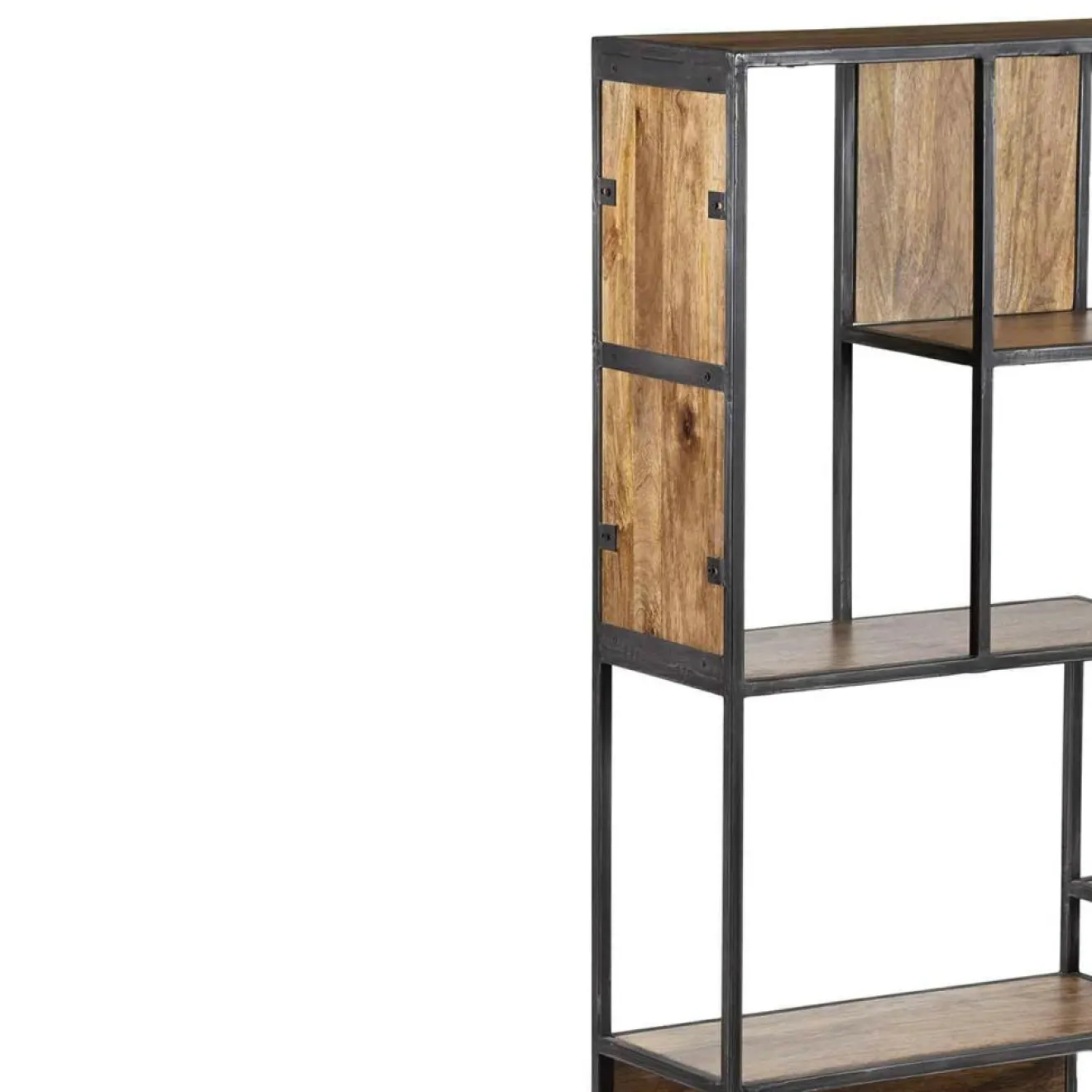 Best Bois & Chiffons Etagere destructurée manguier stockholm naturel ciré - 110x25x125 cm