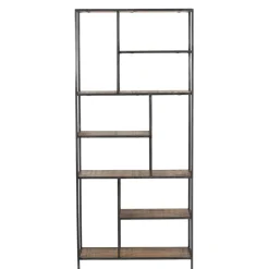 Clearance Bois & Chiffons Etagère 6 niveaux manguier stockholm naturel ciré - 84x35x188 cm