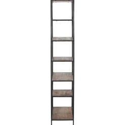 Clearance Bois & Chiffons Etagère 6 niveaux manguier stockholm naturel ciré - 84x35x188 cm