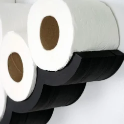 Homitis Etagère papier toilette wc018 noire - 62x9x16 cm