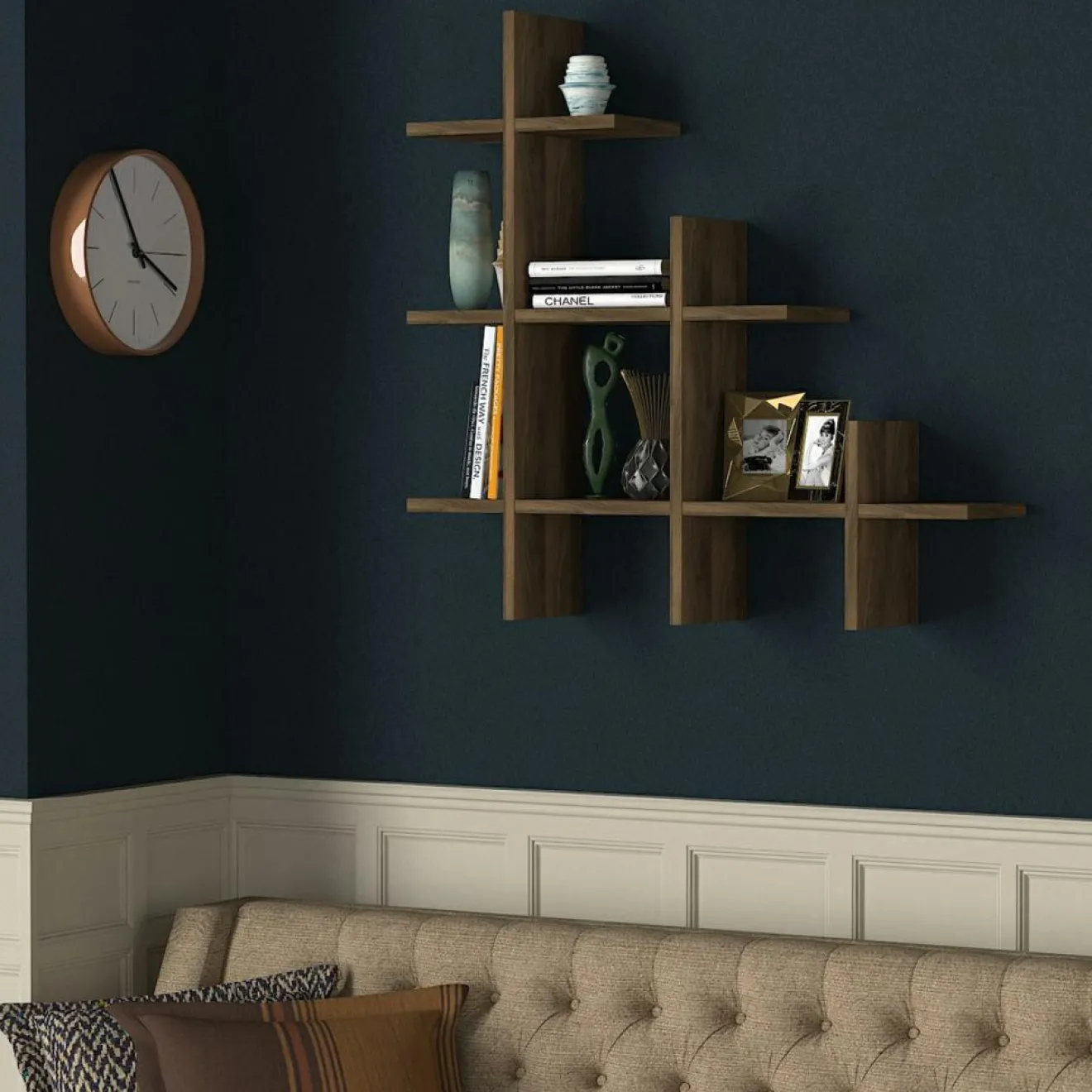 Best Homitis Etagère Pretino noyer - 81x80x18 cm