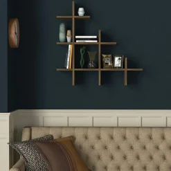 Best Homitis Etagère Pretino noyer - 81x80x18 cm