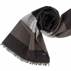 New Hackett London Etole en Laine mélangée à larges rayures marron