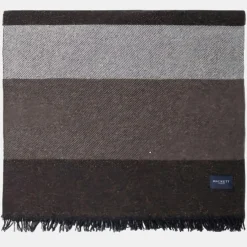 New Hackett London Etole en Laine mélangée à larges rayures marron