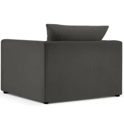 Mazzini Sofas Fauteuil Quince gris foncé - 97x92x80 cm