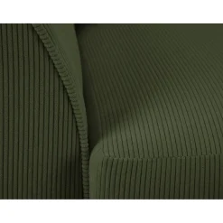 Outlet Mazzini Sofas Fauteuil Quince Velours côtelé vert - 97x92x80 cm