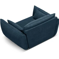 Best Mazzini Sofas Fauteuil Vanda bleu roi - 128x100x85 cm
