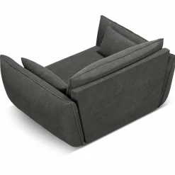 Mazzini Sofas Fauteuil Vanda gris - 128x100x85 cm