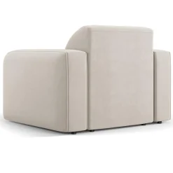 Hot Mazzini Sofas Fauteuil Velours Jasmin beige - 105x95x72 cm