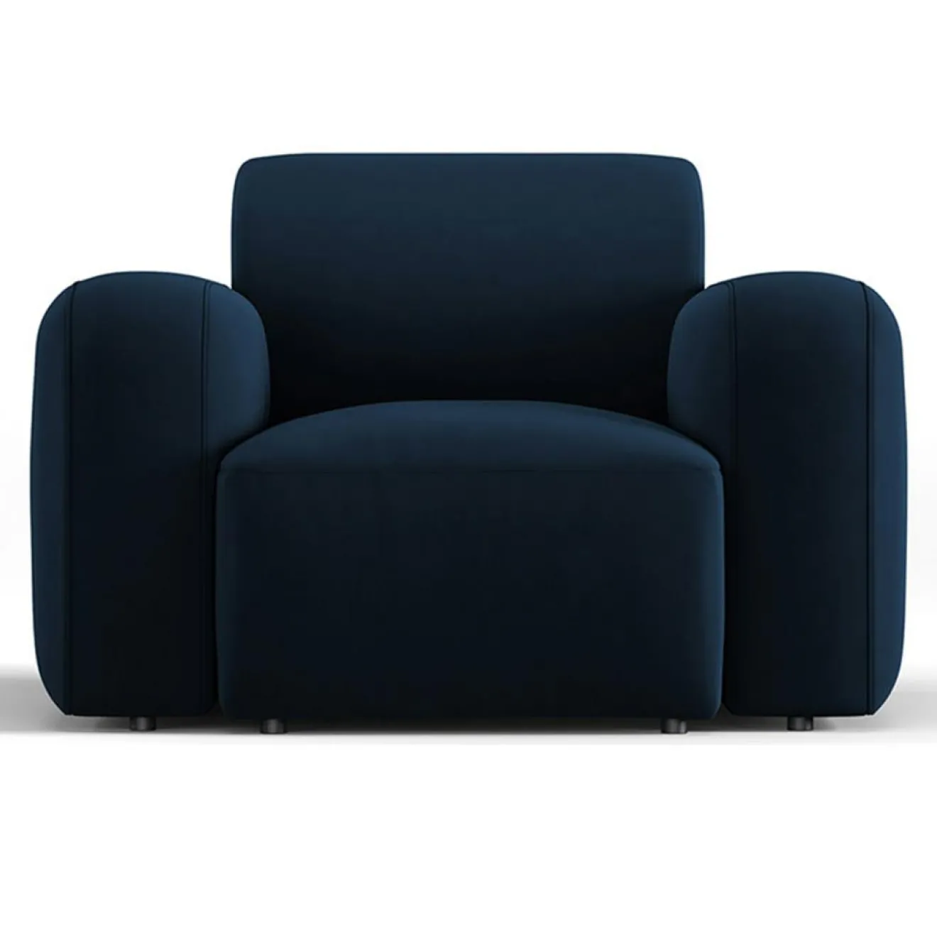 Mazzini Sofas Fauteuil Velours Jasmin bleu roi - 105x95x72 cm