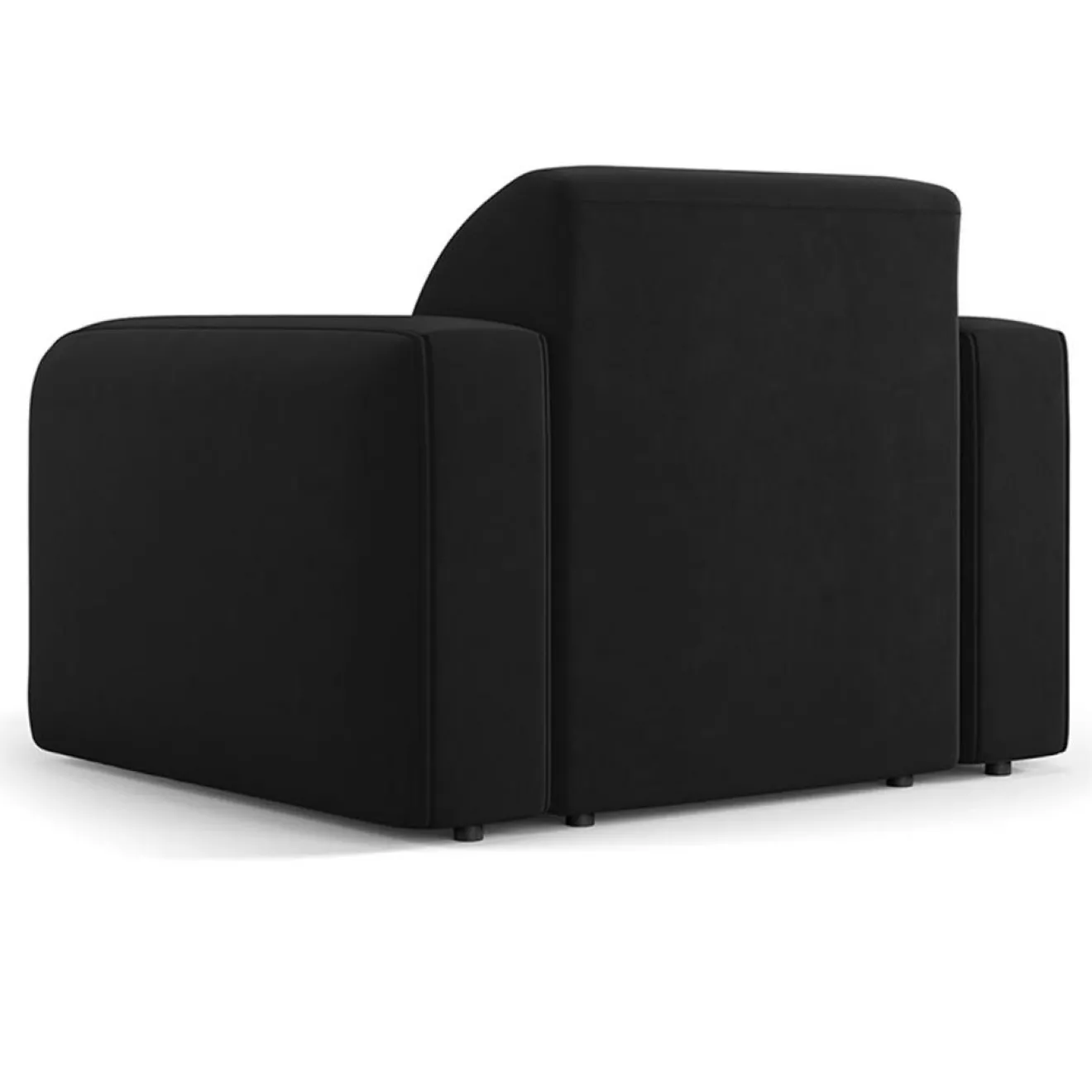 Mazzini Sofas Fauteuil Velours Jasmin noir - 105x95x72 cm