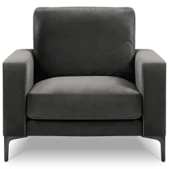 Sale Mazzini Sofas Fauteuil Velours Venus gris - 92x92x90 cm