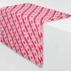 Femme Caroll Foulard Adel imprimé graphique rose - 105x180 cm