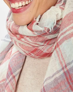 Femme Petrusse Foulard Floris 100% Laine rose - 130x130 cm