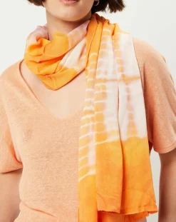 Online Caroll Foulard Livia tie and dye orange - 184x74 cm
