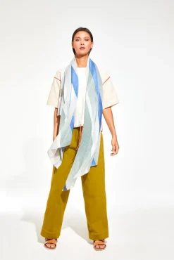 Femme Mapoesie Foulard Spectre Vert 100 X 190Cm