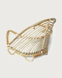 Discount Uniqka Gaia - Fauteuil en rotin tressé et coussin Blanc