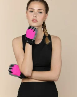 Femme Onamaste Gants de Musculation rose/noir