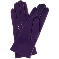 Discount Maison Fabre Gants en Cuir d'Agneau doublure Laine Theresa violets