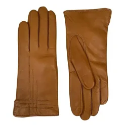 Femme Maison Fabre Gants en Cuir d'Agneau doublés Laine Ava camel