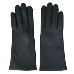Femme Maison Fabre Gants en Cuir d'Agneau doublure Laine Victoire noirs