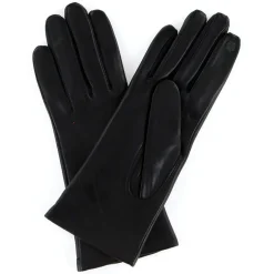 Femme Maison Fabre Gants en Cuir d'Agneau doublure Laine Victoire noirs