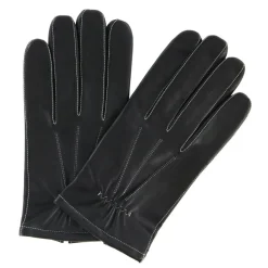 Discount Georges morand Gants en Cuir d'Agneau doublure textile noir/écru
