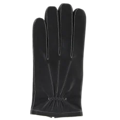 Discount Georges morand Gants en Cuir d'Agneau doublure textile noir/écru
