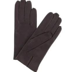 Outlet Maison Fabre Gants en Cuir d'Agneau doublure Textile Fanny camel