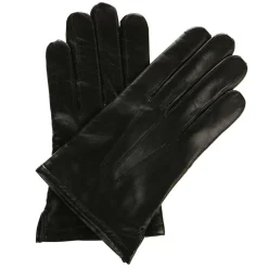 Homme Georges morand Gants en Cuir d'Agneau doublure maille noirs