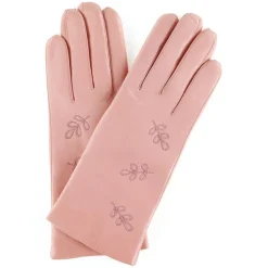 Femme Maison Fabre Gants en Cuir d'Agneau doublure Laine Sana péoni rose