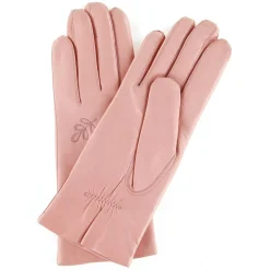 Femme Maison Fabre Gants en Cuir d'Agneau doublure Laine Sana péoni rose