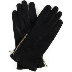 Homme Maison Fabre Gants en Cuir de Cerf doublure Laine Carlson noirs