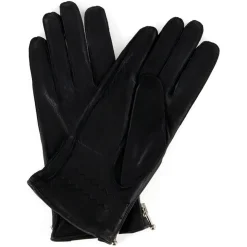 Homme Maison Fabre Gants en Cuir de Cerf doublure Laine Carlson noirs