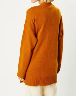 Sale Galeries Lafayette Gilet 100% Cachemire Dira orange