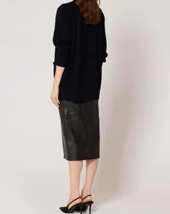 Femme Zapa Gilet 100% Laine Georgie marine