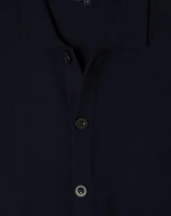 Homme Hackett London Gilet 100% Laine Mérinos façon veste bleu marine