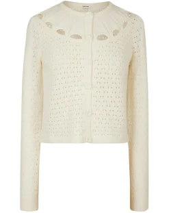 Femme Manoush Gilet ajouré Pointelle écru