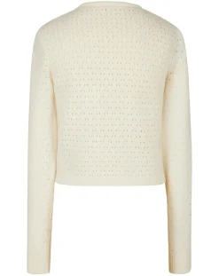 Femme Manoush Gilet ajouré Pointelle écru