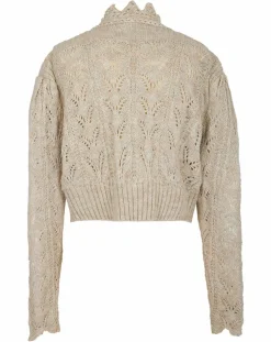 New Manoush Gilet ajouré Vintage beige