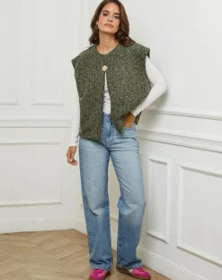 Femme L'Armoire de Suzette Gilet Alice kaki
